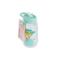 Sticla de tranzitie cu pai Miniland Kiddie Jungle 450 ml