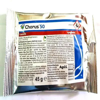 Chorus 50WG 45 gr, fungicid sistemic Syngenta (mar, par, piersic, nectarin, cais, prun) - Default Title