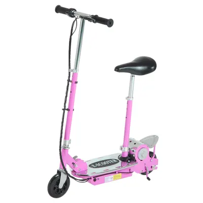 HOMCOM Trotineta Electrica cu Sa pentru Copii, Roz | Aosom Romania