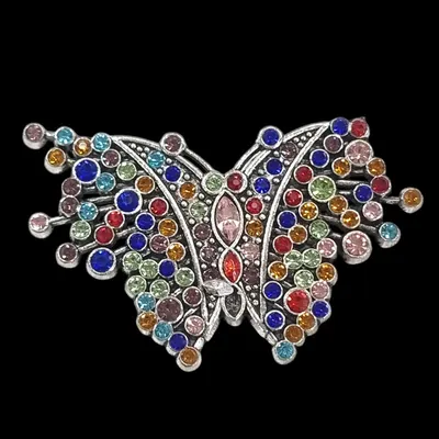 Brosa eleganta din metal cu starasuri 4.5 x 3.5 cm pachet 25/buc