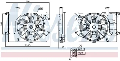 Ventilator radiator (cu carcasa) potrivit HYUNDAI ELANTRA V, I30; KIA CEE D, CERATO III, PRO CEE D 1.4-2.0 09.10