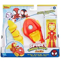 Figurina cu vehicul, Spidey and His Amazing Friends, Iron Man, F74585