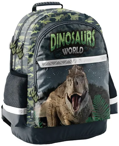 Ghiozdan școlar Paso Dinosaur - Cu 2 compartimente, 19 l