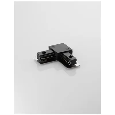 2-WIRES TRACK Negru Aluminiu L Connector to Connect Two Track Sections at a 90 Degree Angle