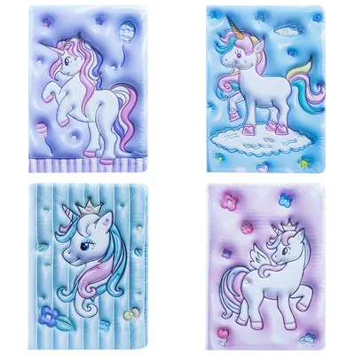 Carnet 3D 18x13x2.2cm 80 file Unicorn