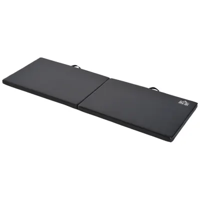 HOMCOM Tapet de Gimnastică Pliabil, Tapet Fitness Gros de 5 cm și Antialunecare, 180x60x5 cm, Negru | Aosom Romania