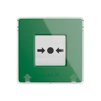 Buton wireless Ajax Manual Call Point, verde, 866.0 - 922.0 MHz, resetabil, autonomie 7 ani