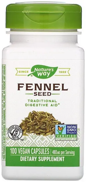 Fennel seed, 480 mg, 100 capsule, Nature's Way