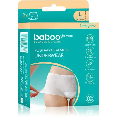 Baboo Postpartum Mesh Pants chiloți postnatali marimea L 2 buc