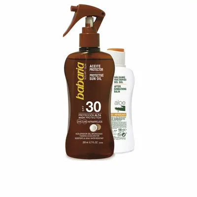 Set protecție solară, Babaria, 2 piese, SPF 30, cocos