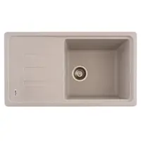 FCB-7843SLA/1T, Chiuveta de bucatarie din granit cu o cuva si scurgator, seria SLIM LONG, Avena, 780x435x200 mm, FLOW