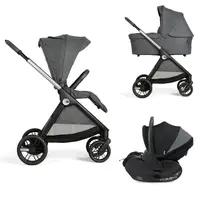Carucior copii 3 in 1 Chicco Bellagio, Black Satin (negru), First Seat Recline, 0luni+