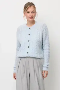 Bizuu cardigan din amestec de lână EZELLA