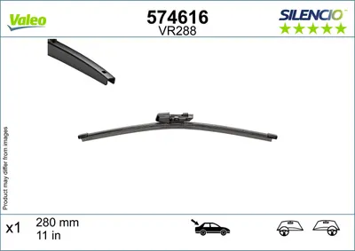 Lama stergator spate (1buc) Silencio 280mm potrivit CUPRA ATECA, BORN; SKODA ENYAQ IV, FABIA IV, KODIAQ II, SUPERB IV; VW ARTEON, ARTEON SHOOTING BRAKE, ID. BUZZ 03.17