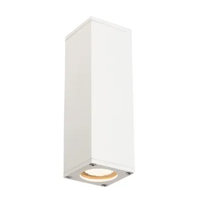Corp iluminat de perete, aplica, THEO SUS / JOS de perete lumini GU10, lumina de perete exterior alb, QPAR51, IP44, patrat, in sus / jos, alb, max. 70W