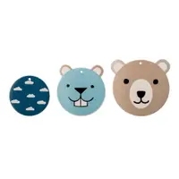 Set 3 decorațiuni de perete Bloomingville Mini Teddy Bear