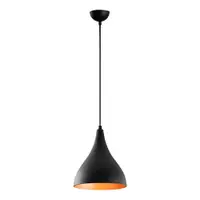 Lustră neagră cu abajur din metal ø 22 cm Sağlam – Opviq lights