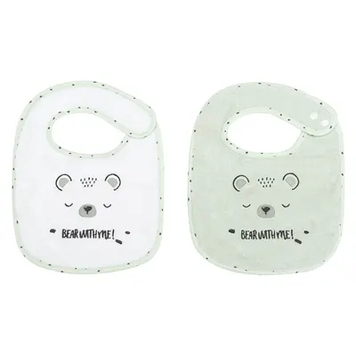 Set 2 bavete Kikka Boo Terry Bear With Me Mint