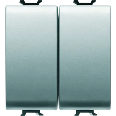 Twin Intrerupator Cap Scara 250v Ac - Quick Wiring Terminals - 1p 16ax General - 2 Modules - Titanium - Chorus