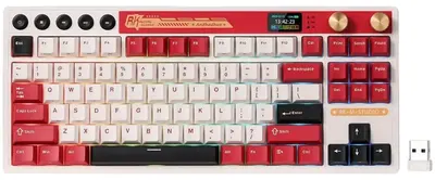 Tastatură mecanică Royal Kludge - RK M87 Famicom, wireless, Cream Switch, RGB, Famicom