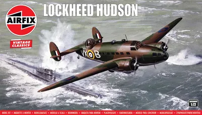 Model Airfix de asamblare – avion militar: bombardier ușor american Lockheed Hudson, gama Vintage Classics