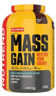 Mass Gain, ciocolată cu cacao, 2100 g, Nutrend