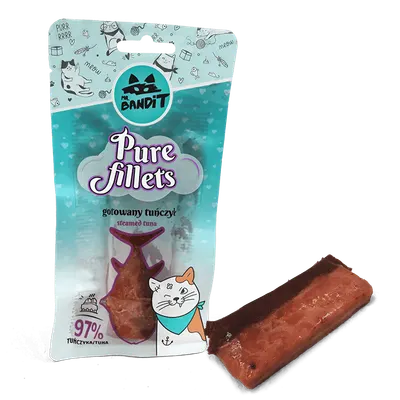 Recompense pentru pisici Mr. Bandit CAT Pure Fillets, ton la abur, 30 g