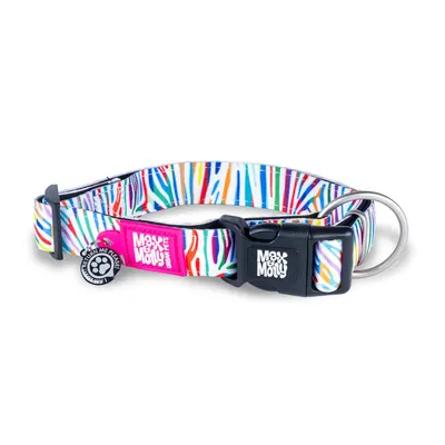 Zgarda cainii Max & Molly, Magic Zebra, reglabila, cu sistem Smart ID, 30-40 cm x 2 cm