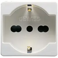 PRIZA 2 module 16A 2P+E Gewiss System GW20246, alb