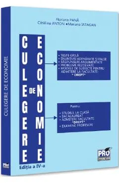 Culegere de economie pentru admiterea la Facultatea de Drept Ed.4