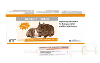 Rodicare Hairball: supliment digestiv pentru rozătoare, 3 x 12 ml: lactuloză, ananas
