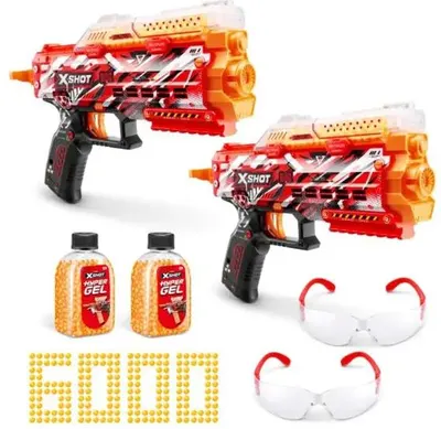 Gel blaster Zuru X-Shot Hyper Gel - Stinger, set de 2 bucăți, cu 6000 bile de gel