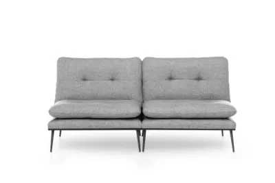 Canapea extensibila MARTIN, 3 locuri, gri, 180x95x95 cm