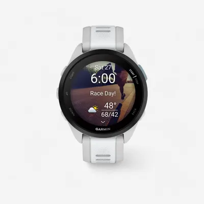 Ceas Smartwatch GPS Alergare Garmin Forerunner 165 Gri deschis/Alb
