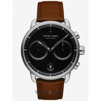 Ceas Nordgreen Nordgreen PI42SILEBRBL Mens Watch Pioneer Chronograph 42mm 10ATM