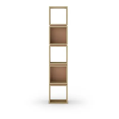 Bibliotecă cărămizie/în culoare naturală cu aspect de lemn de stejar 32x167 cm Lofty – Marckeric