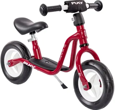 Bicicletă de echilibru Puky - LR M, cu suport pentru picioare, roșu închis