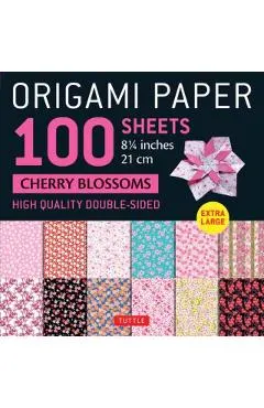 Origami Paper 100 Sheets Cherry Blossoms 8 1/4 (21 CM): Extra Large Double-Sided Origami Sheets Printed with 12 Different Color Combinations (Instruct