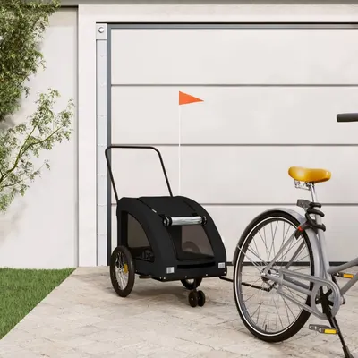 Gossi remorca bicicleta animale companie, negru, textil oxford/fier