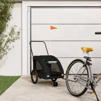 Gossi remorca bicicleta animale companie, negru, textil oxford/fier