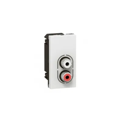 2 x RCA priza Arteor - 1 module - alb