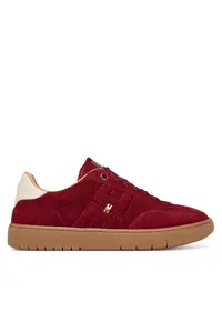 Tenisi copii - model Cherry R006 - piele naturala - cu sireturi - visiniu