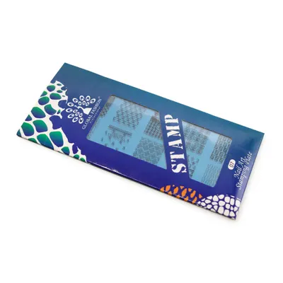Matrita pentru stampila unghii de Anul Nou #07, Global Fashion, L014, 12,5*6,5 cm Engros