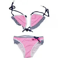 Costum de baie 2 piese Roz Alb Bleumarin (3751), 9 ani, 134 cm