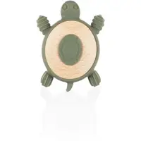 Zopa Silicone Wooden Teether Turtle jucărie pentru dentiție
