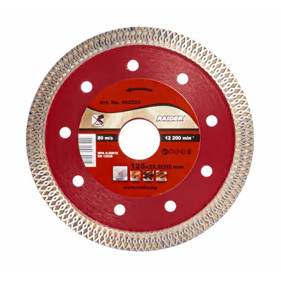 Disc de diamant Raider - Turbo, RD-DD22, 125 x 22.2 mm, subţire