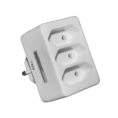 Adaptor cu 3 prize bipolare tip A de la 1 schuko la 3 bipolare - tip A