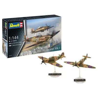 Aeromodel supermarine spitfire mk.ia & hawker hurricane mk.i