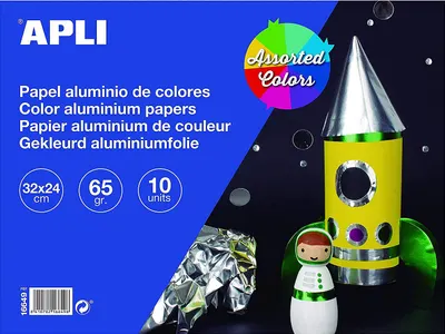 Bloc APLI - Hartie, metalica, 10 file, diverse culori