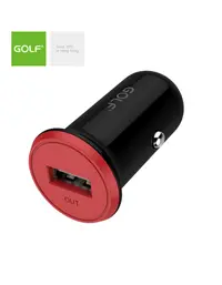Alimentator Incarcator de la auto 1A 12-24V la 1x USB 1A negru GF-C5 blister Golf